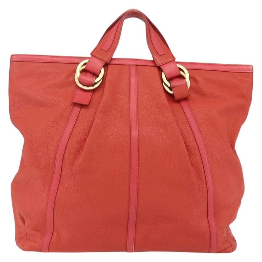 Bvlgari Leather Handbag Pink